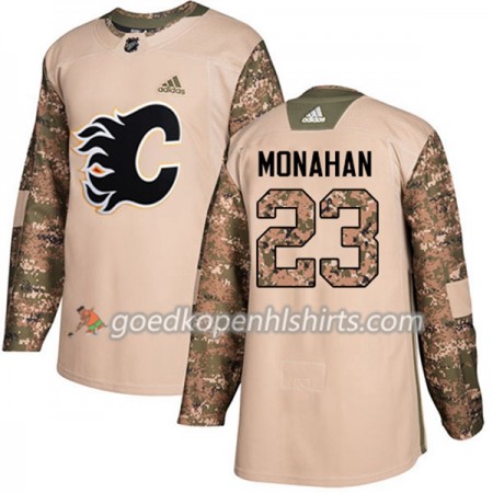 Calgary Flames Sean Monahan 23 Adidas 2017-2018 Camo Veterans Day Practice Authentic Shirt - Mannen